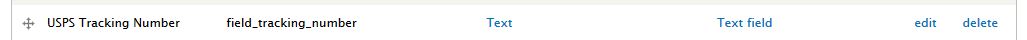 USPS Tracking number field. USPS Tracking number field.